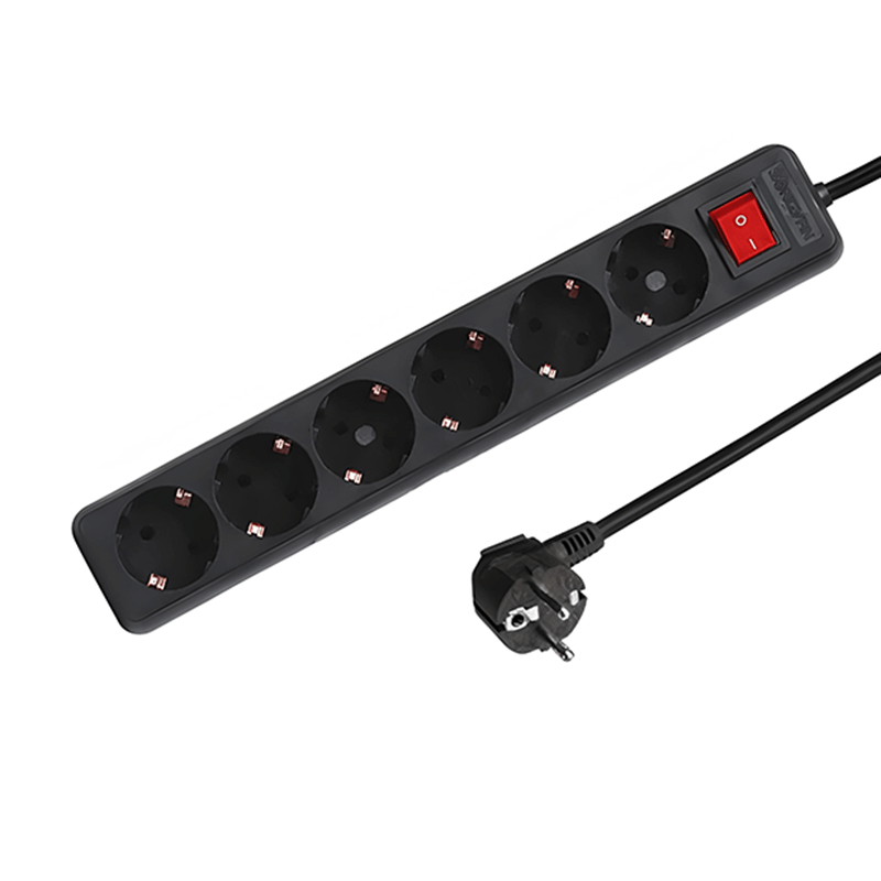 CampTechLED ZESVOUDIGE TAFELCONTACTDOOS | MET SCHAKELAAR | 1.5M |