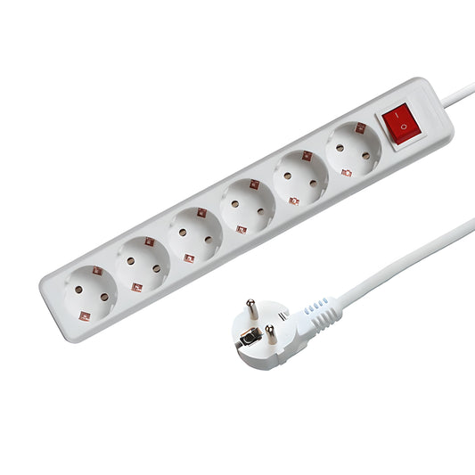 CampTechLED ZESVOUDIGE TAFELCONTACTDOOS | MET SCHAKELAAR | 1.5M |