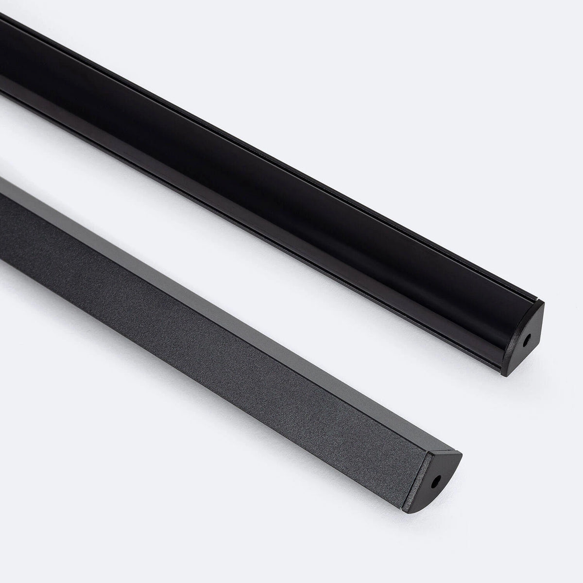 CampTechLed Aluminium Profiel Hoek Rond met Doorlopende Cover voor LED Strip tot 10 mm