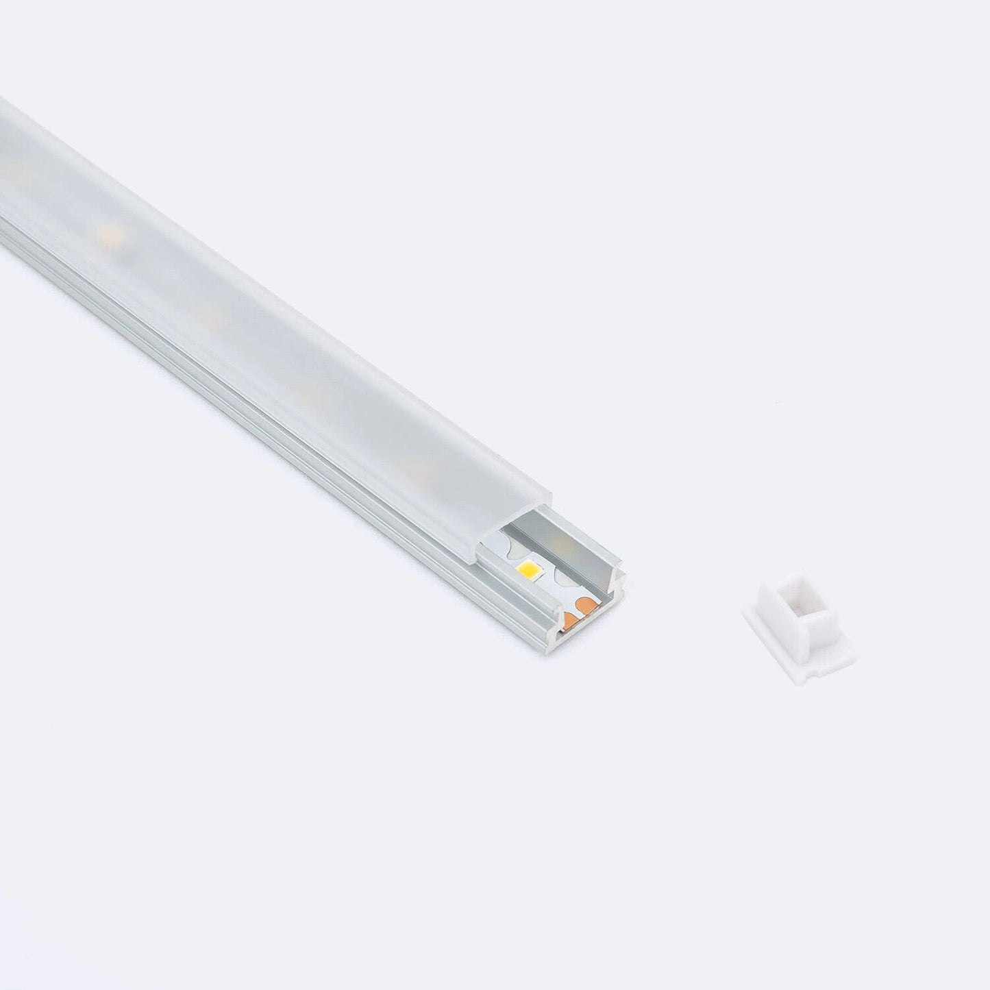 CampTechLED Opbouw Profiel Aluminium 2 m voor LED Strip tot 8 mm