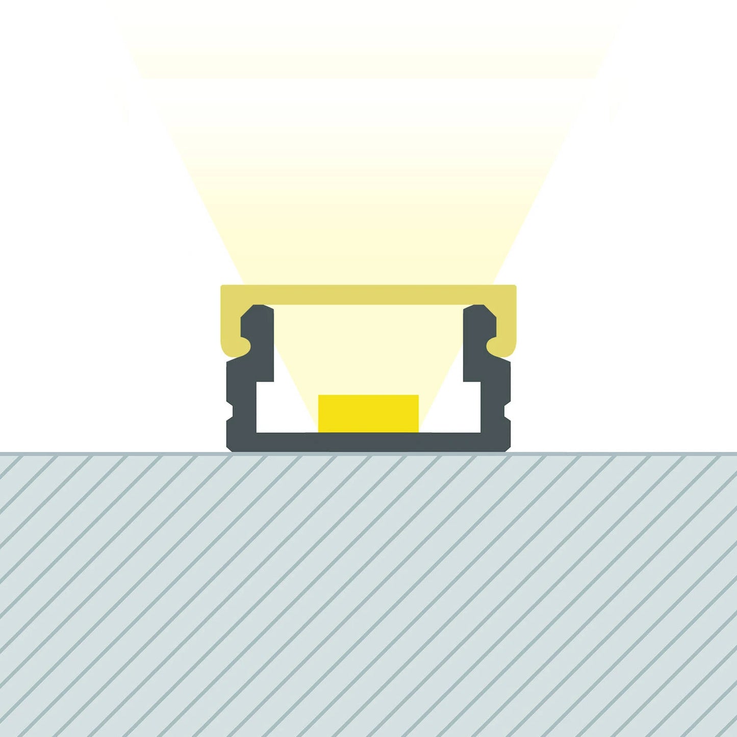 CampTechLED Opbouw Profiel Aluminium 2 m voor LED Strip tot 8 mm