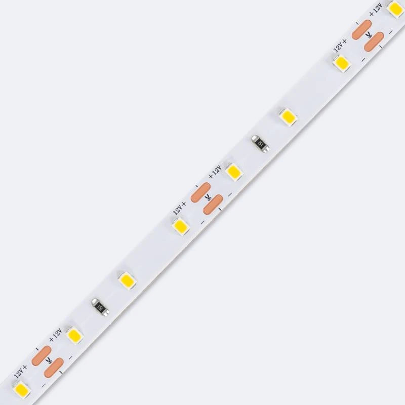 CampTechLED Led Strip 12V SMD 60 LED/m 5m 5W/m 400lm/m Breedte 8mm IP20