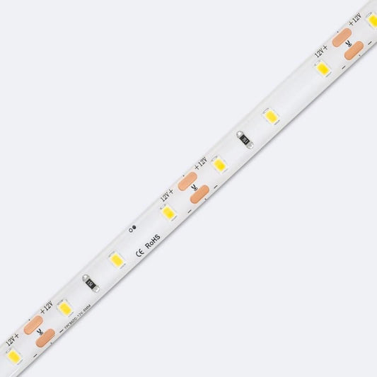 CampTechLED Led Strip 12V SMD 60 LED/m 5m 5W/m 400lm/m Breedte 8mm IP65