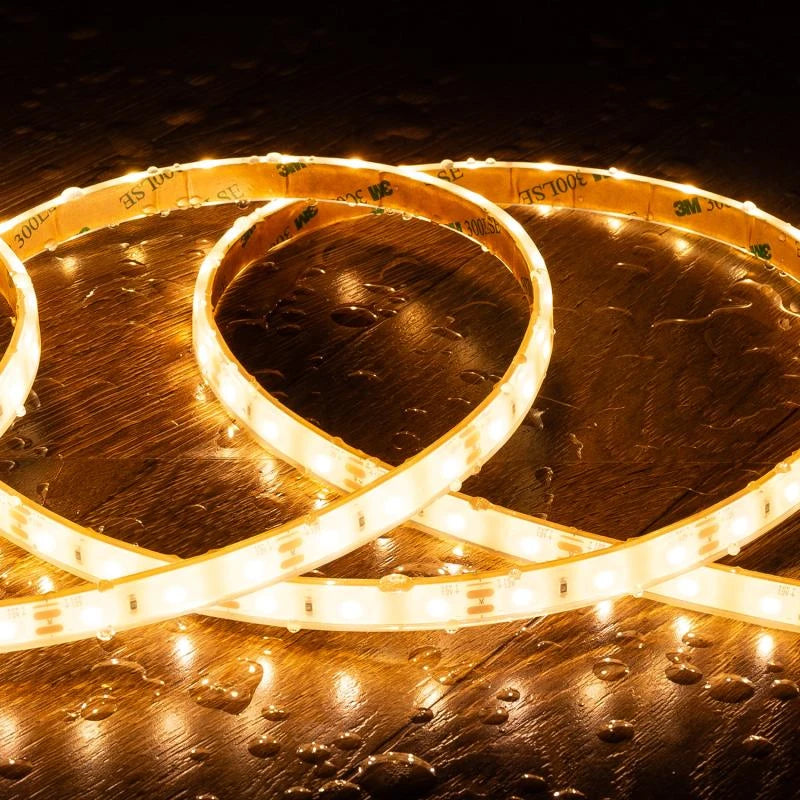 CampTechLED Led Strip 12V SMD 60 LED/m 5m 5W/m 500lm/m Breedte 10mm IP68 SILICONE FLEX