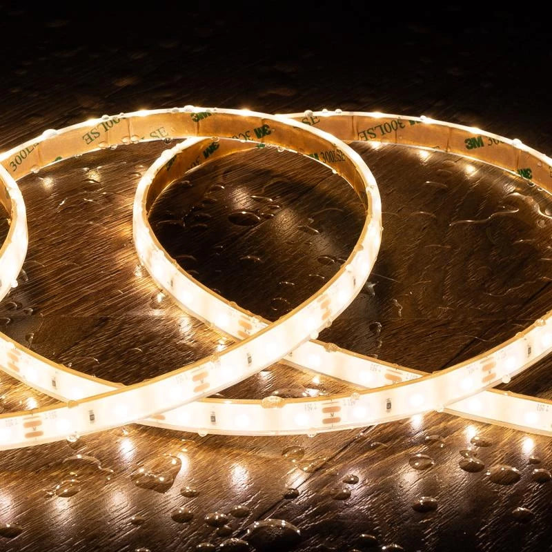 CampTechLED Led Strip 12V SMD 60 LED/m 5m 5W/m 500lm/m Breedte 10mm IP68 SILICONE FLEX