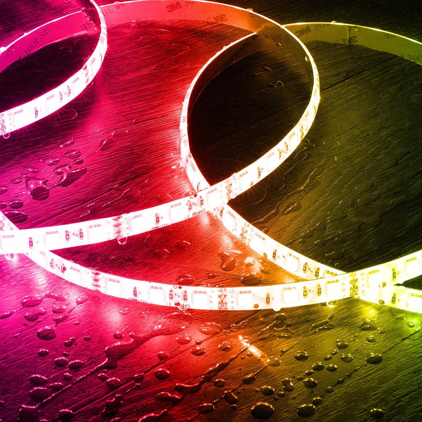 CamptechLED 12V RGB SMD 60 LED/m 5m 9W/m IP65 (Waterdicht)
